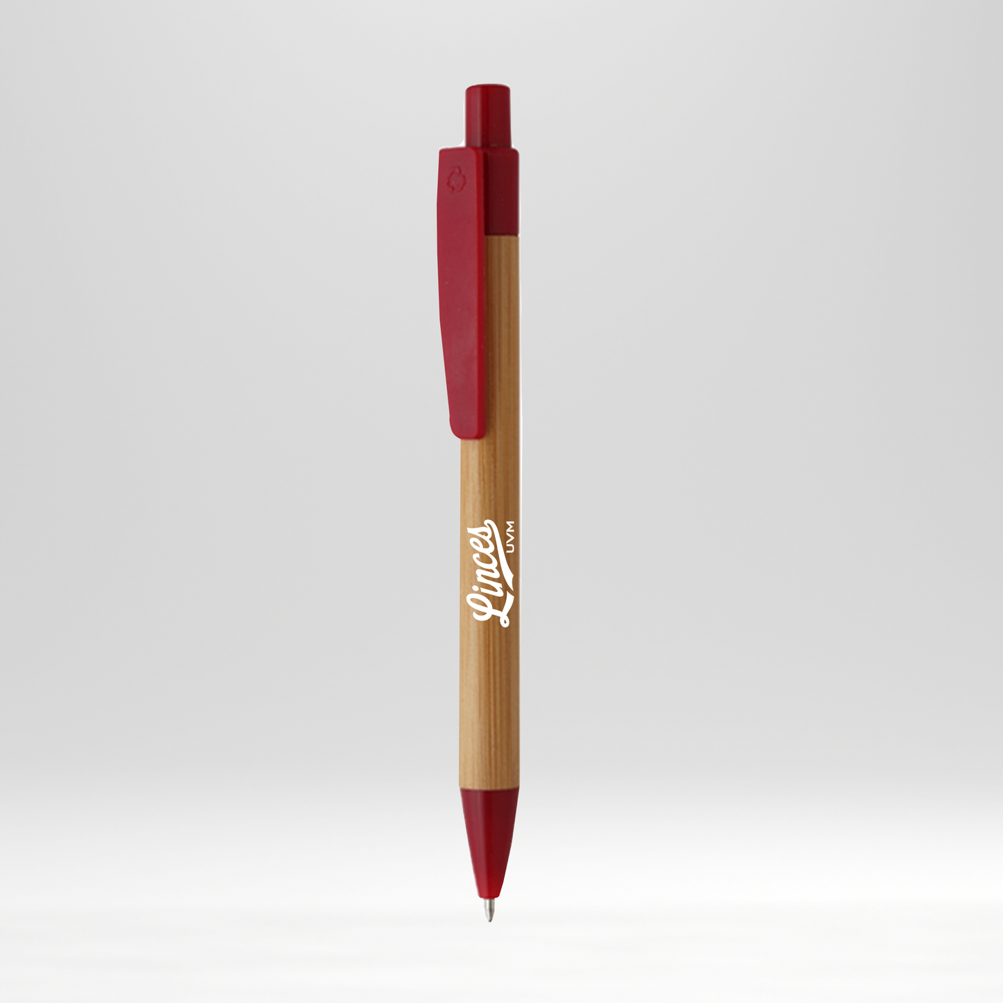 Bolígrafo rojo impresión madera linces