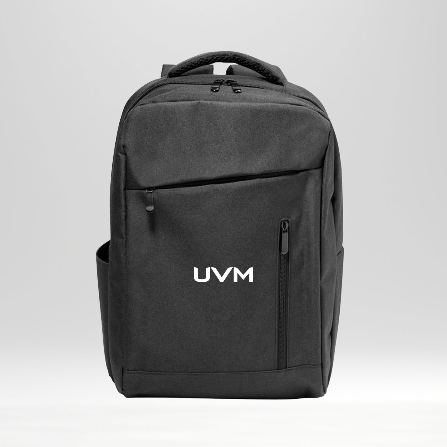 Mochila rectangular negra UVM blanco