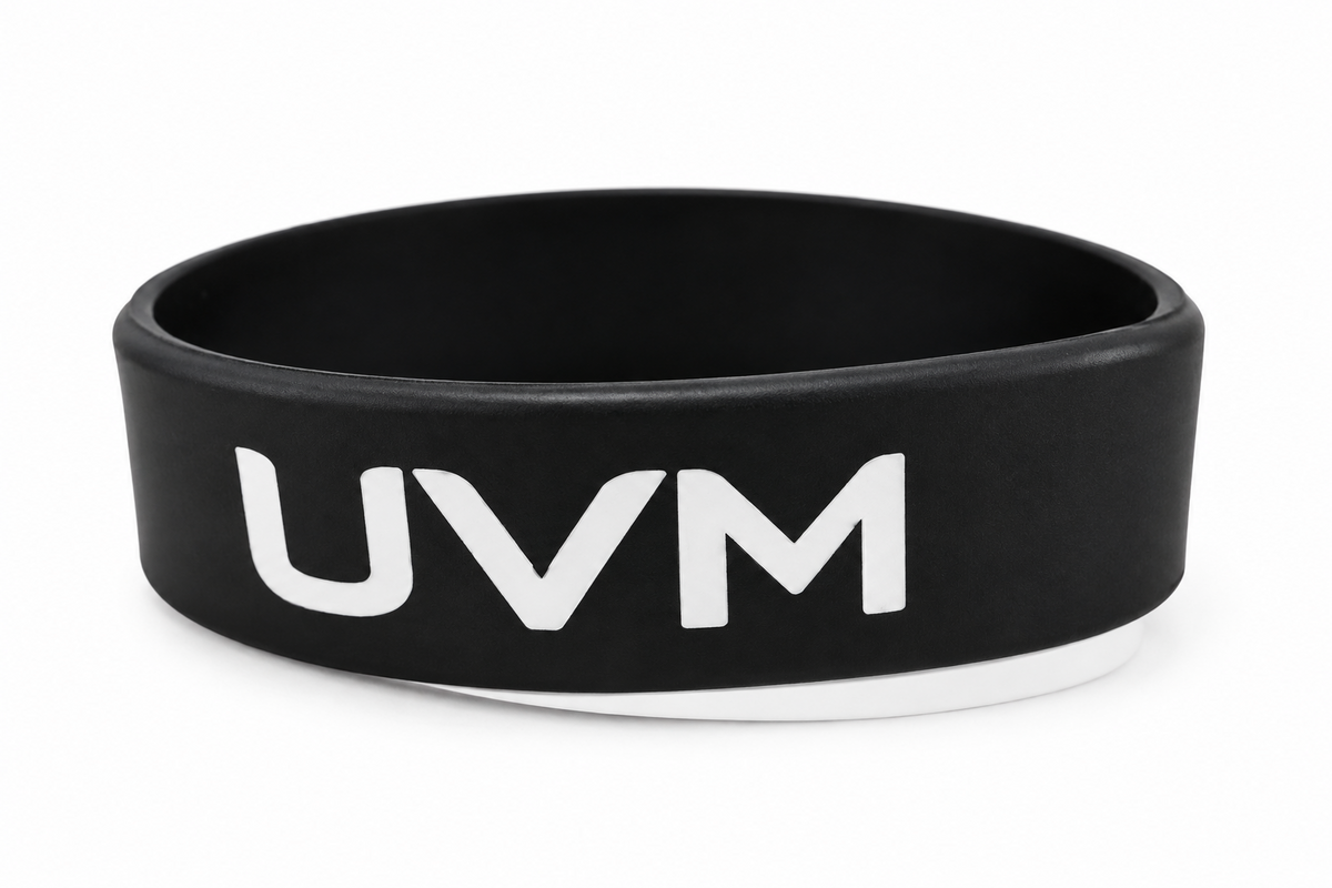 Pulsera negra con logo linces y uvm