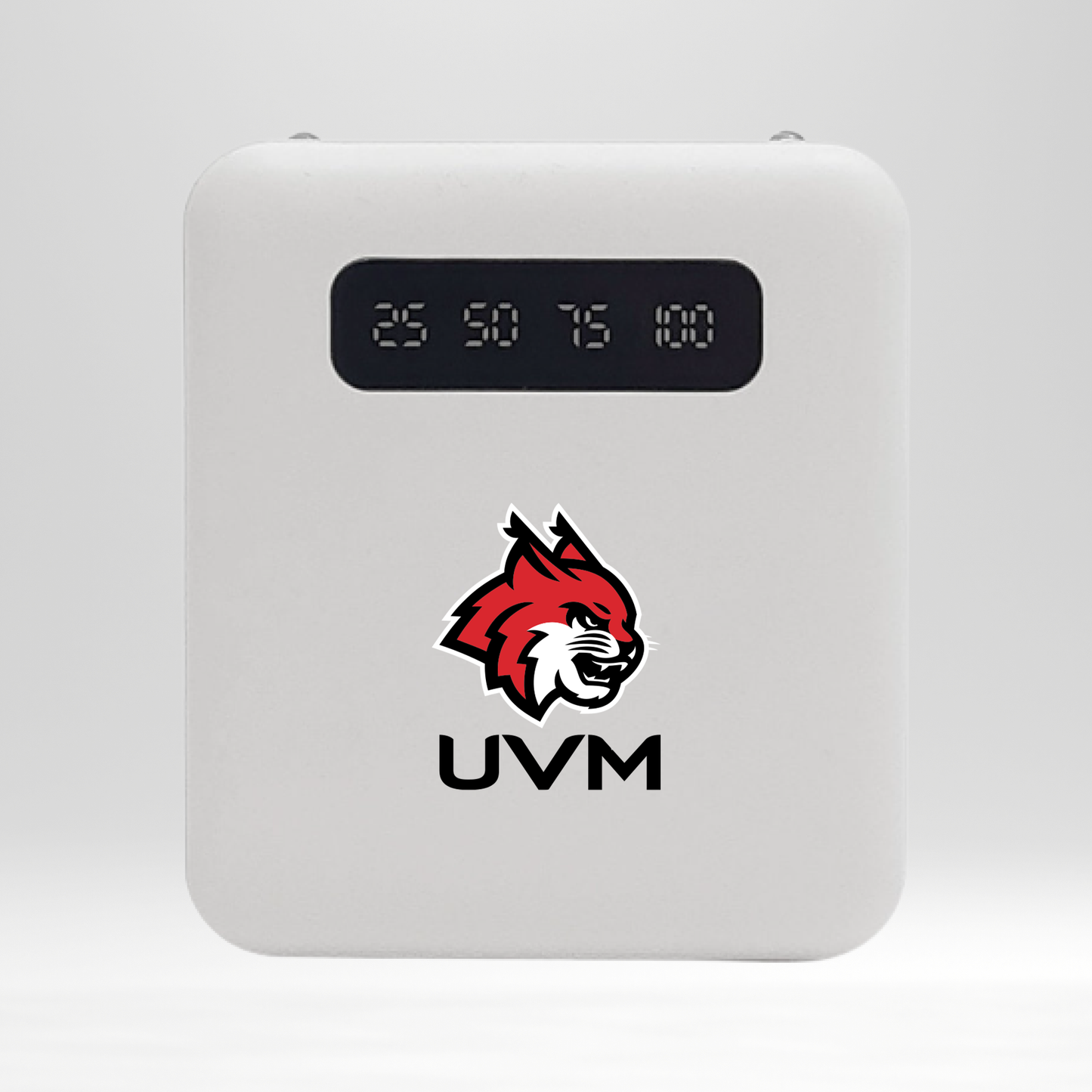 Power bank blanco con logo linces UVM