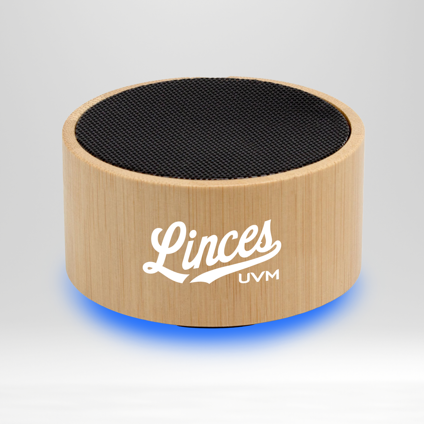Bocina bambú con logo linces