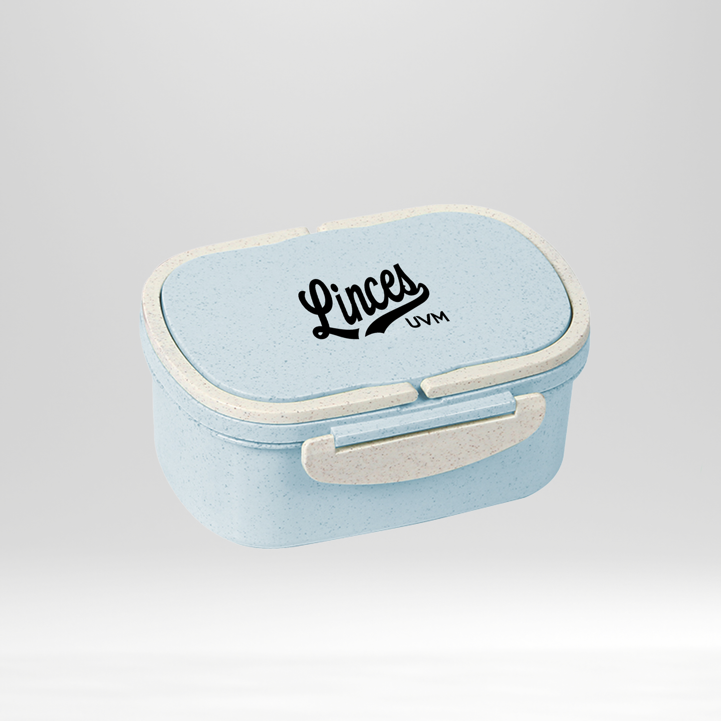 Contenedor azul con logo linces