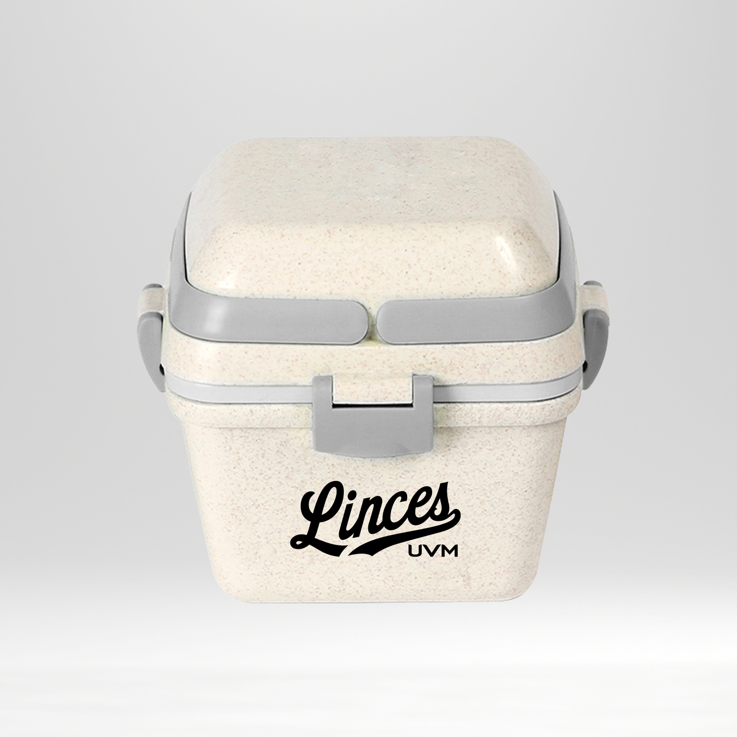 Contenedor doble gris con logo linces