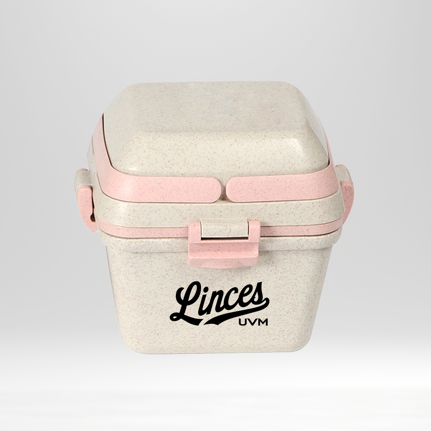 Contenedor doble rosa con logo linces