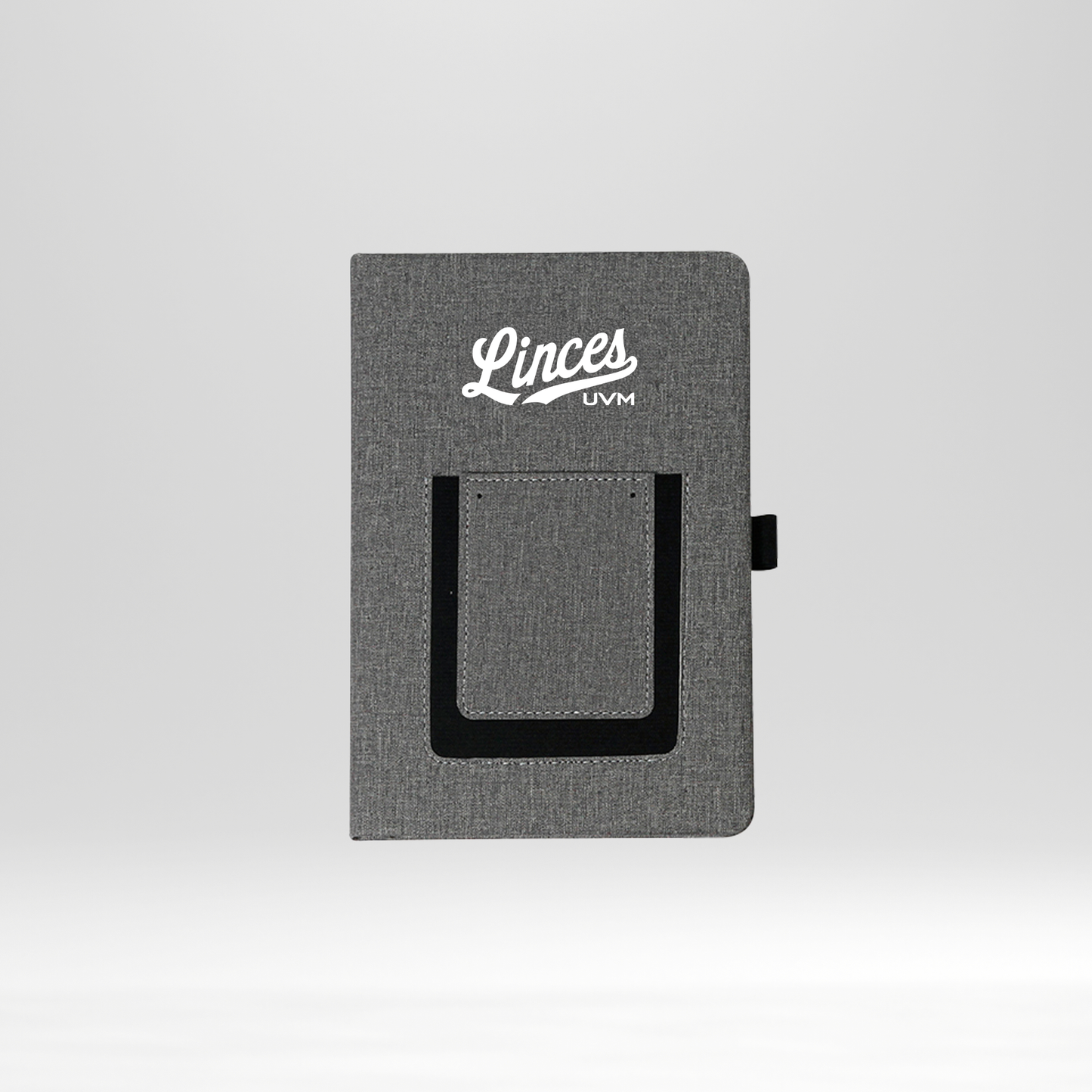 Libreta gris linces UVM blanco bolsillo