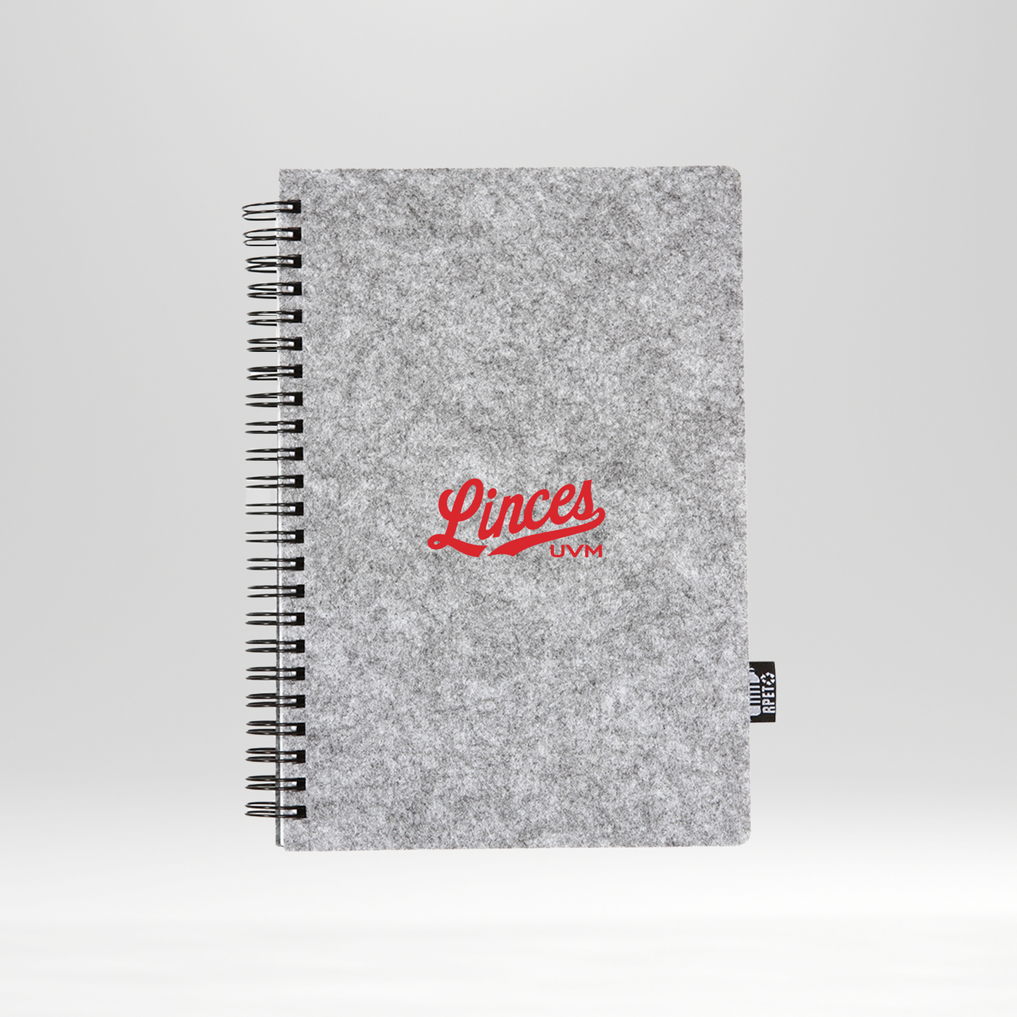 Libreta gris con engargolado linces