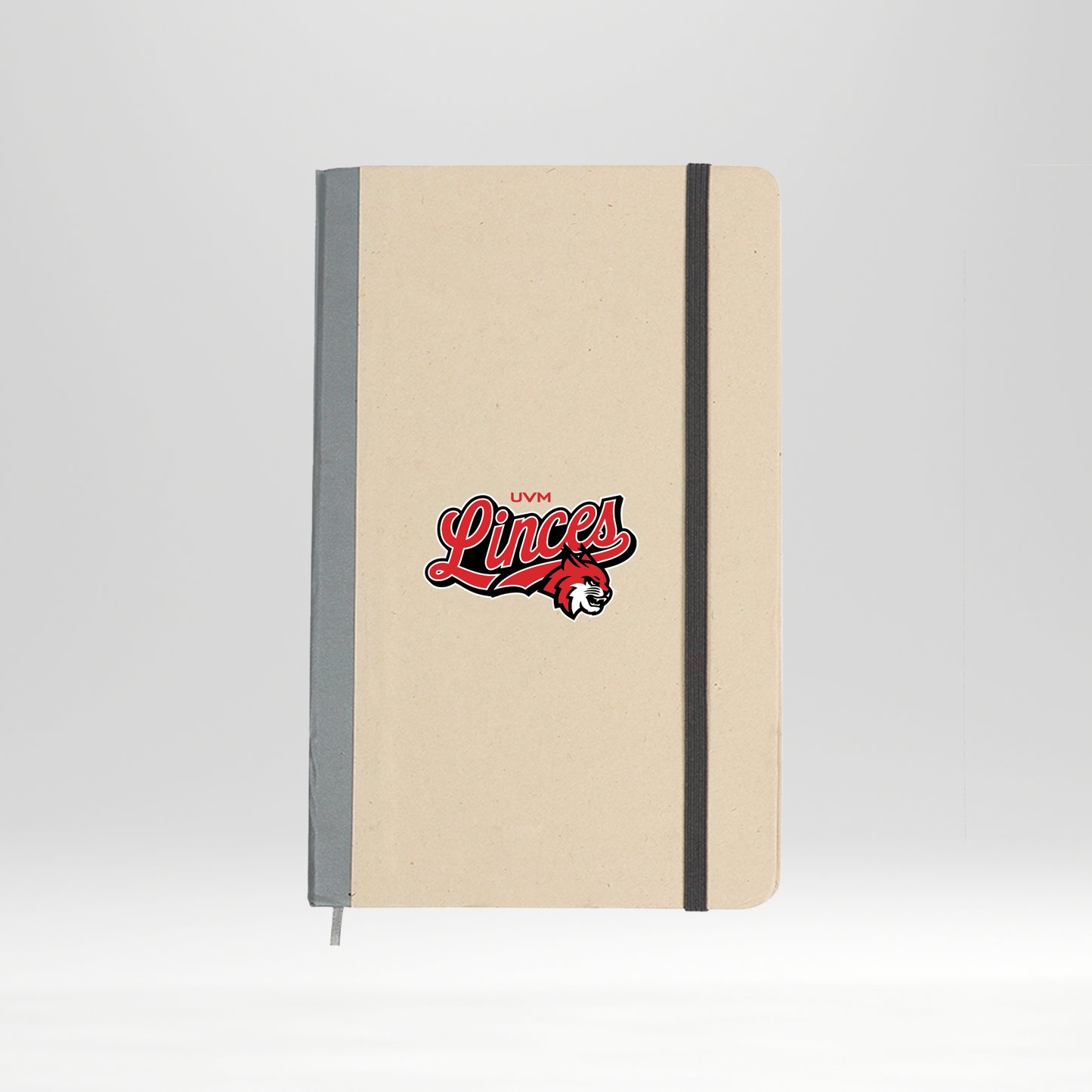 Libreta blanca con borde gris linces rojo