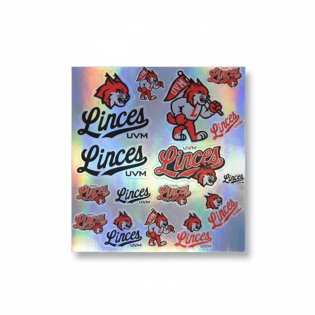 Plantilla de stickers holográficos