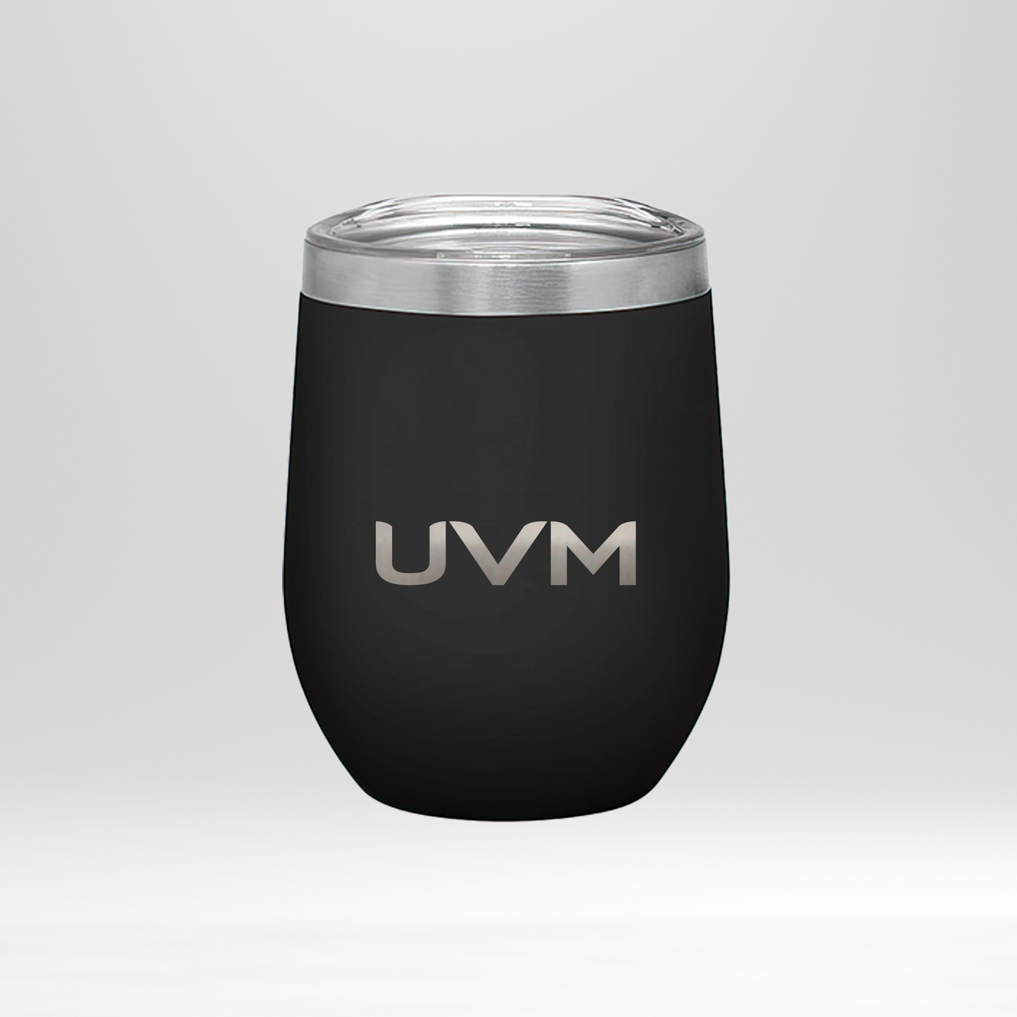 Termo metálico con tapa de plástico UVM negro