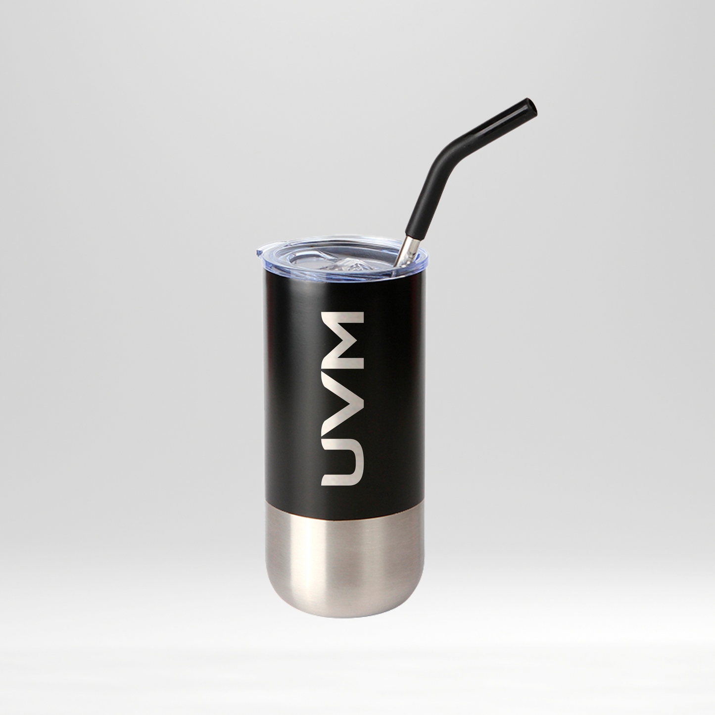 Termo negro con popote UVM