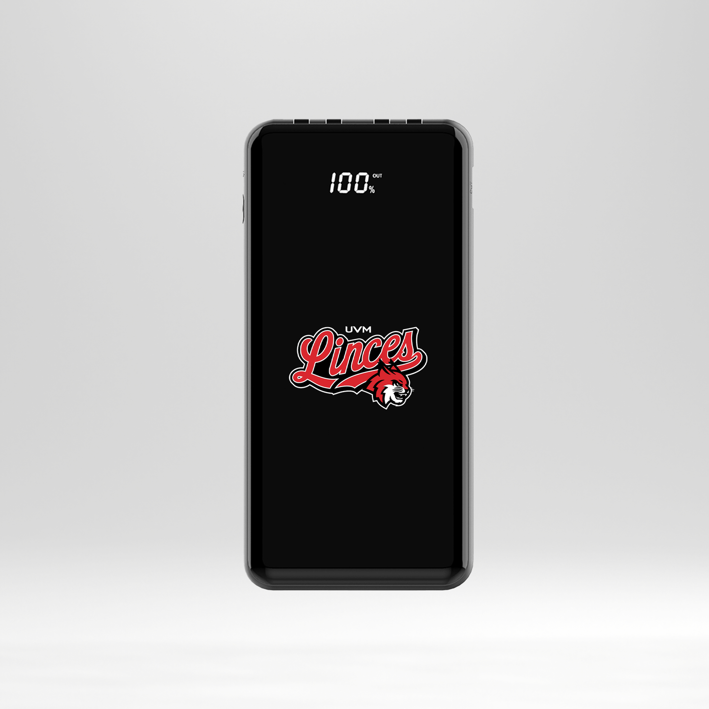 Power bank negro con logo linces