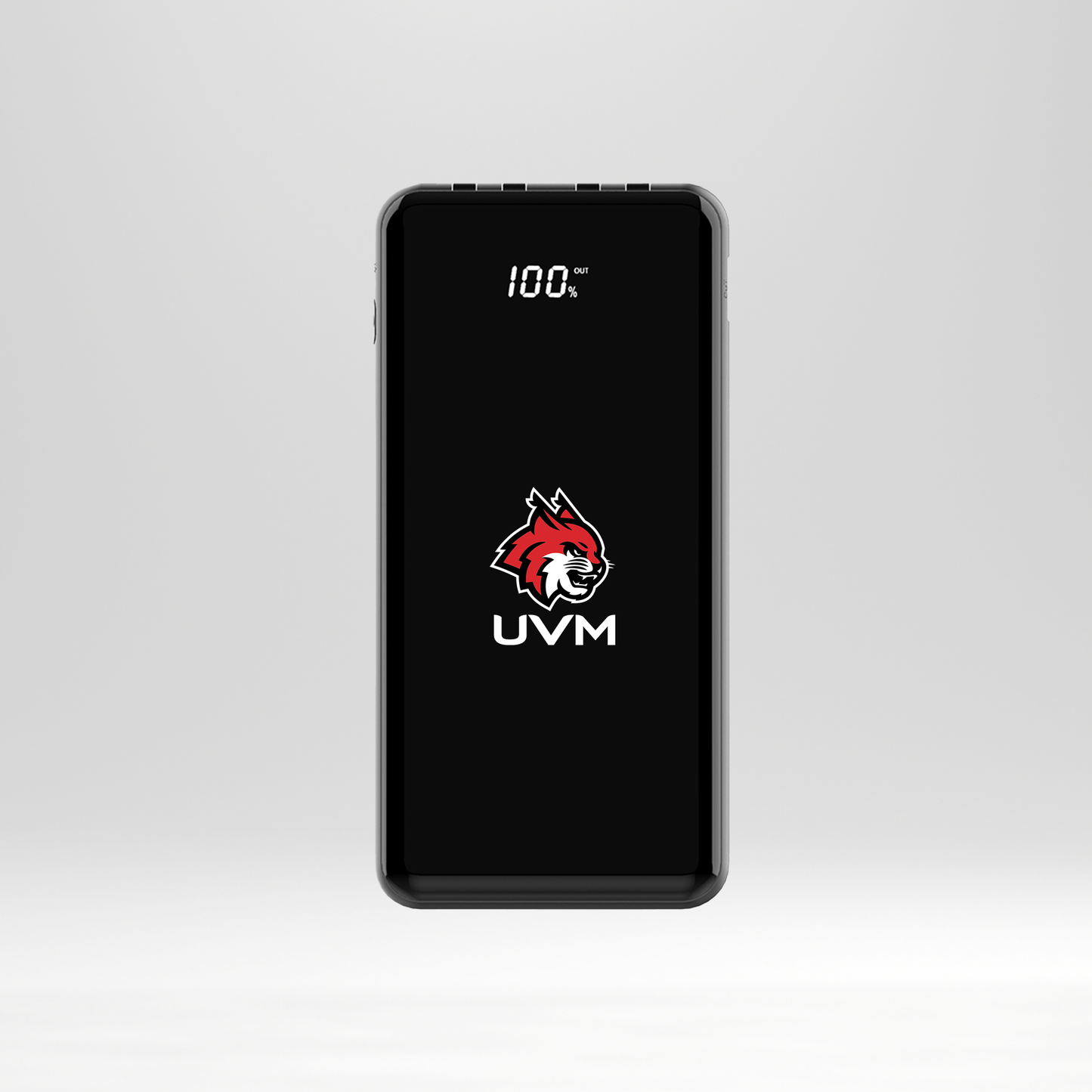 Power bank negro con logo linces UVM