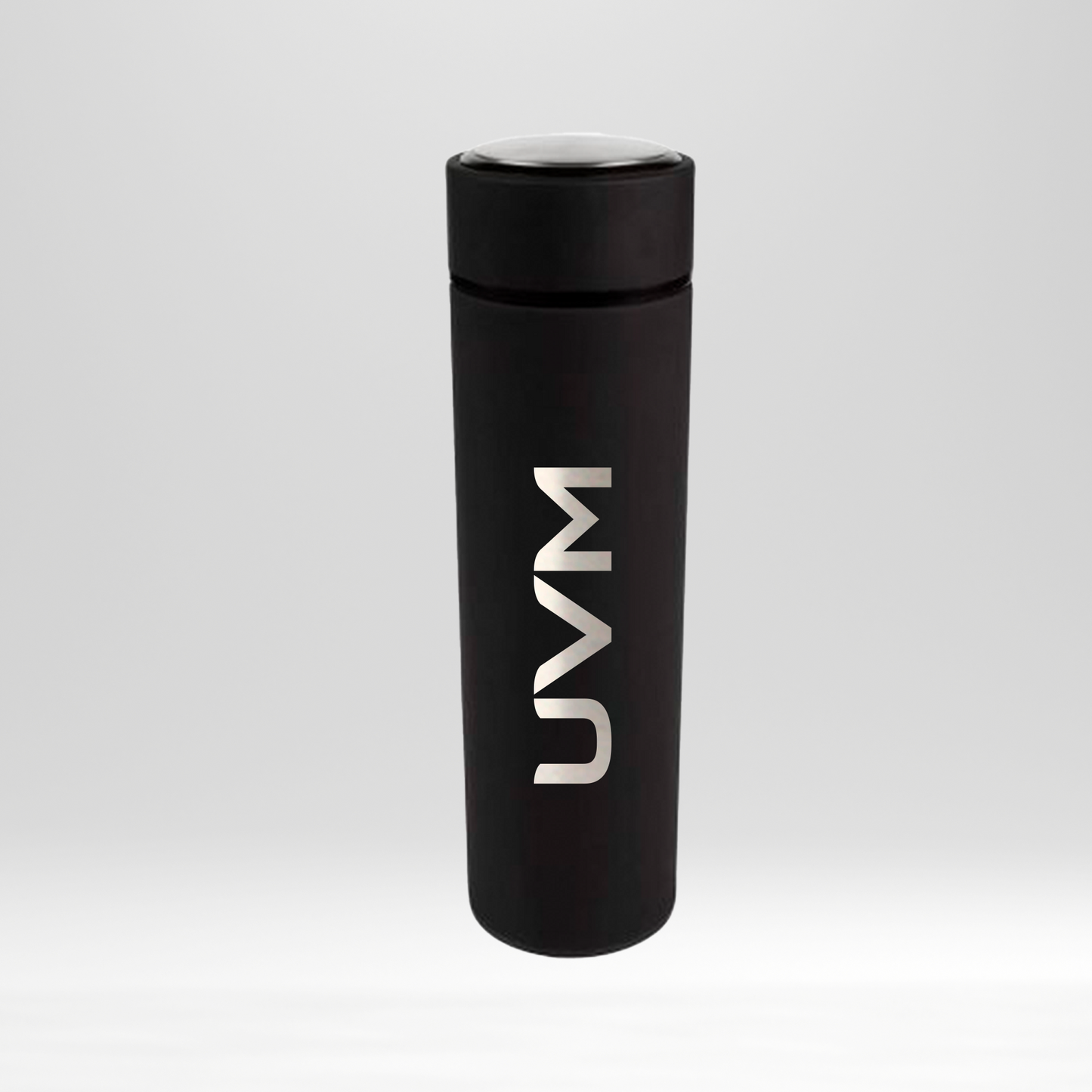 Termo negro UVM grabado gris
