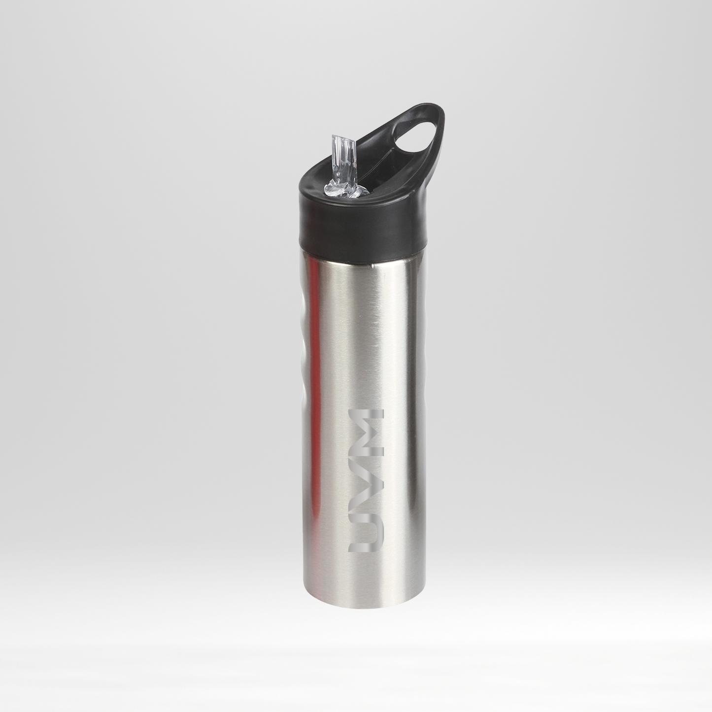 Termo plata UVM negro logo gris