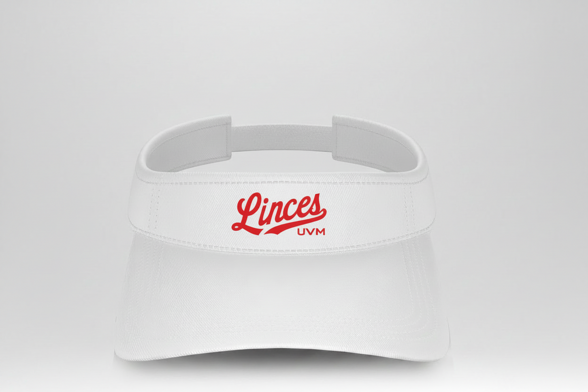 Visera blanca linces UVM rojo