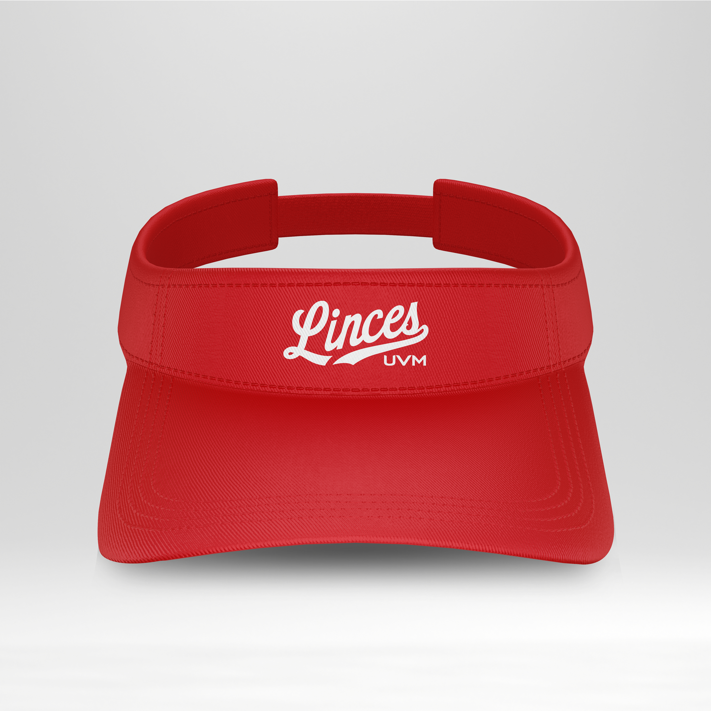 Visera roja linces UVM en blanco