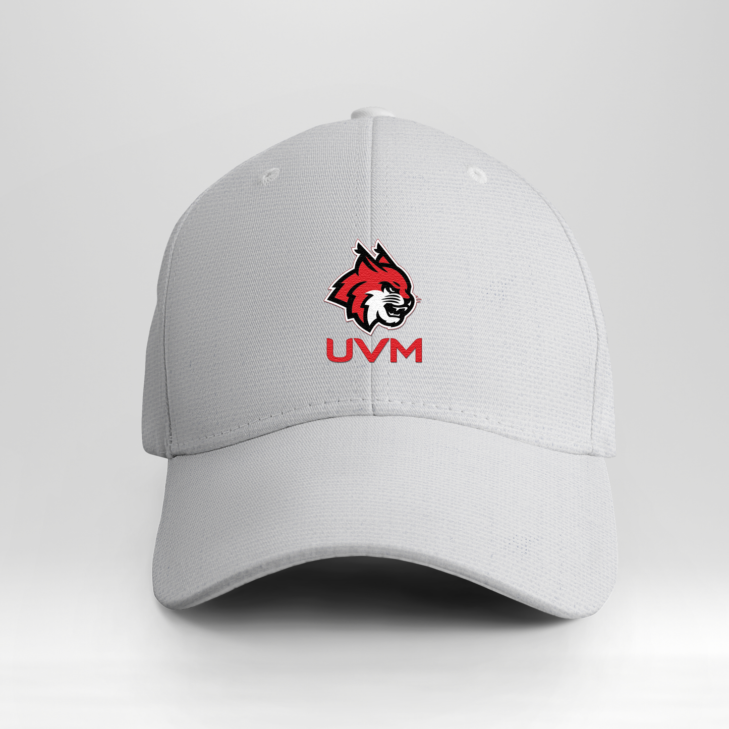 Gorra blanca logo linces UVM rojo