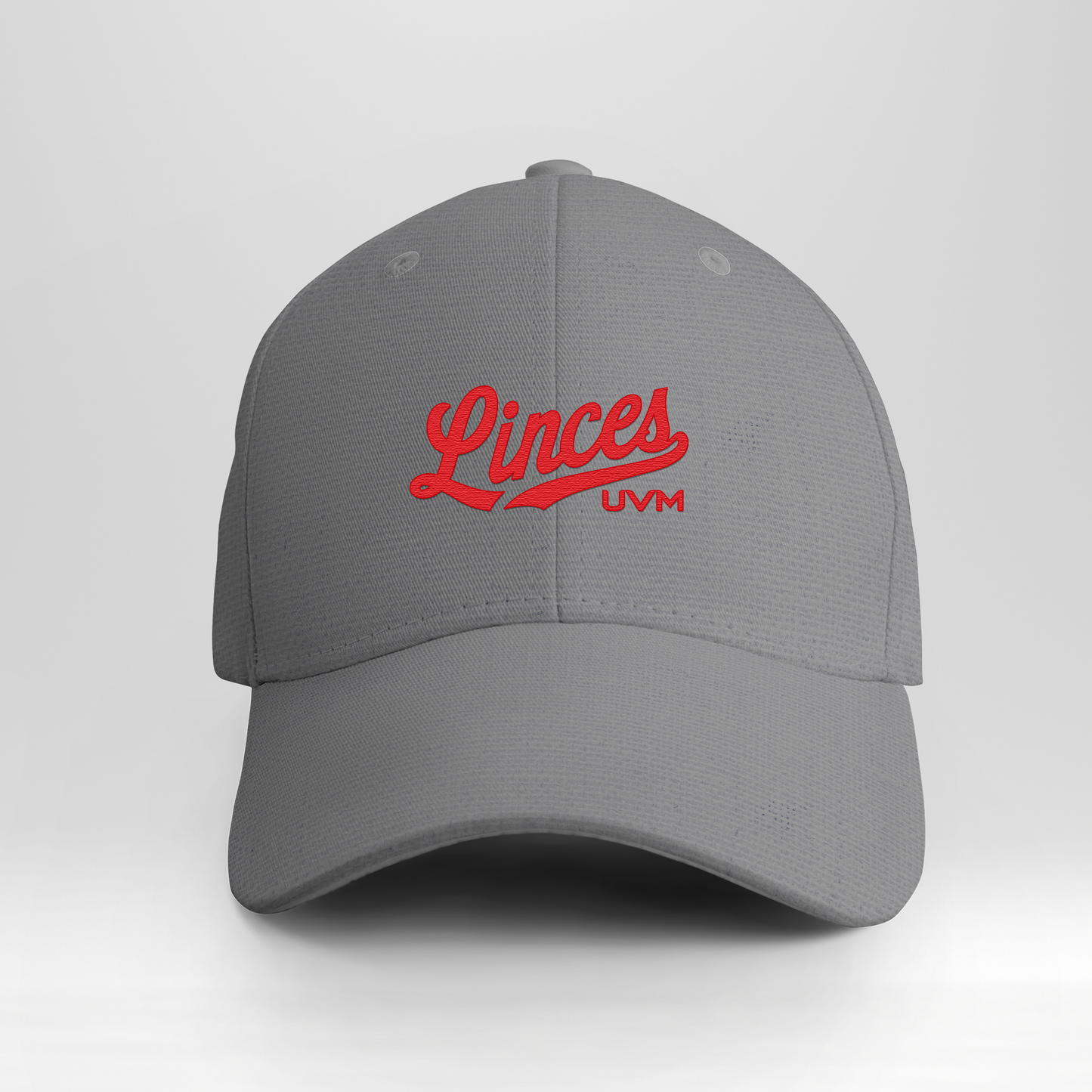 Gorra gris linces UVM rojo