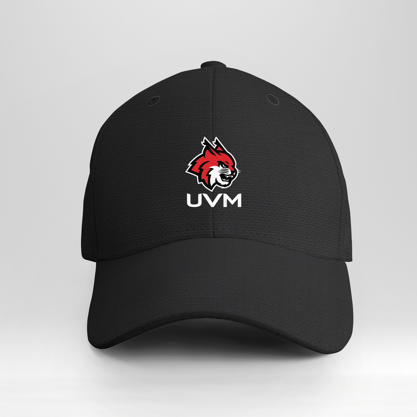 Gorra negra logo linces UVM blanco