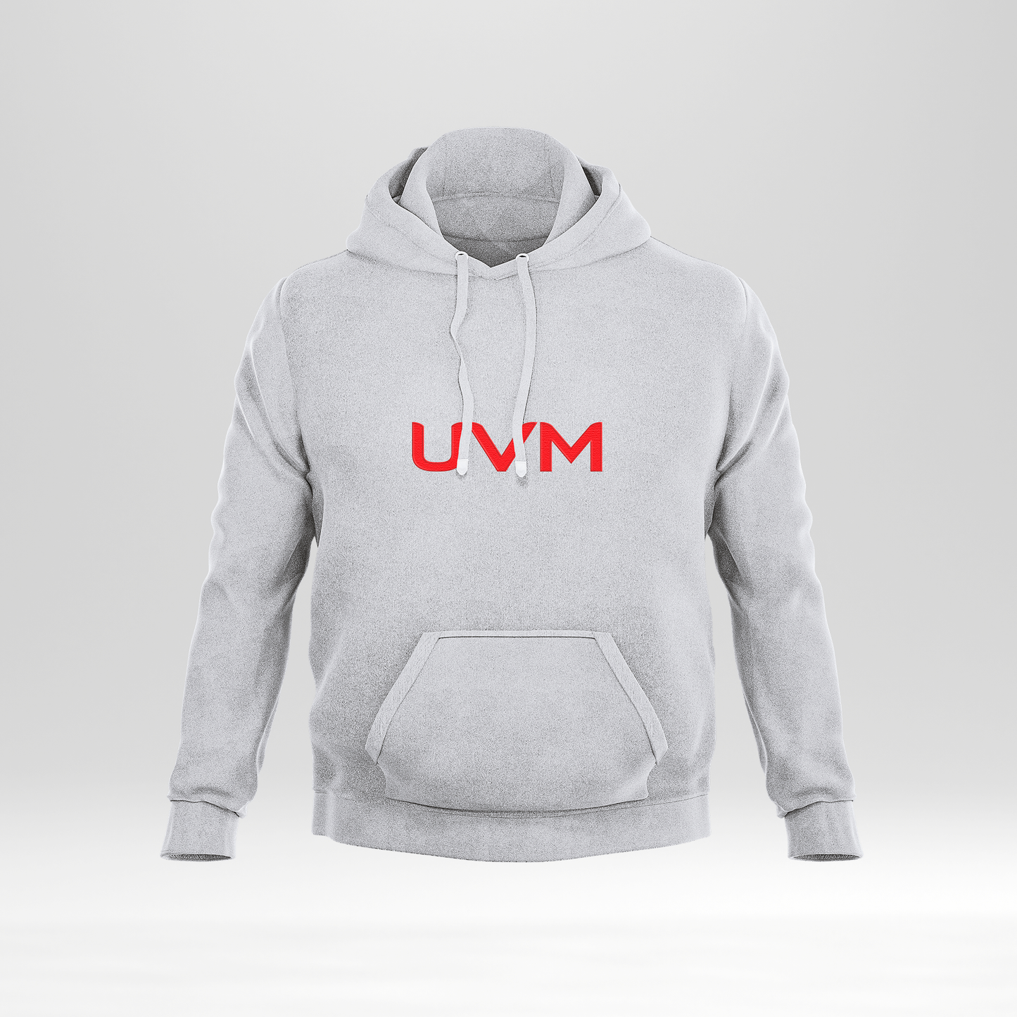 Sudadera gris con logo rojo UVM
