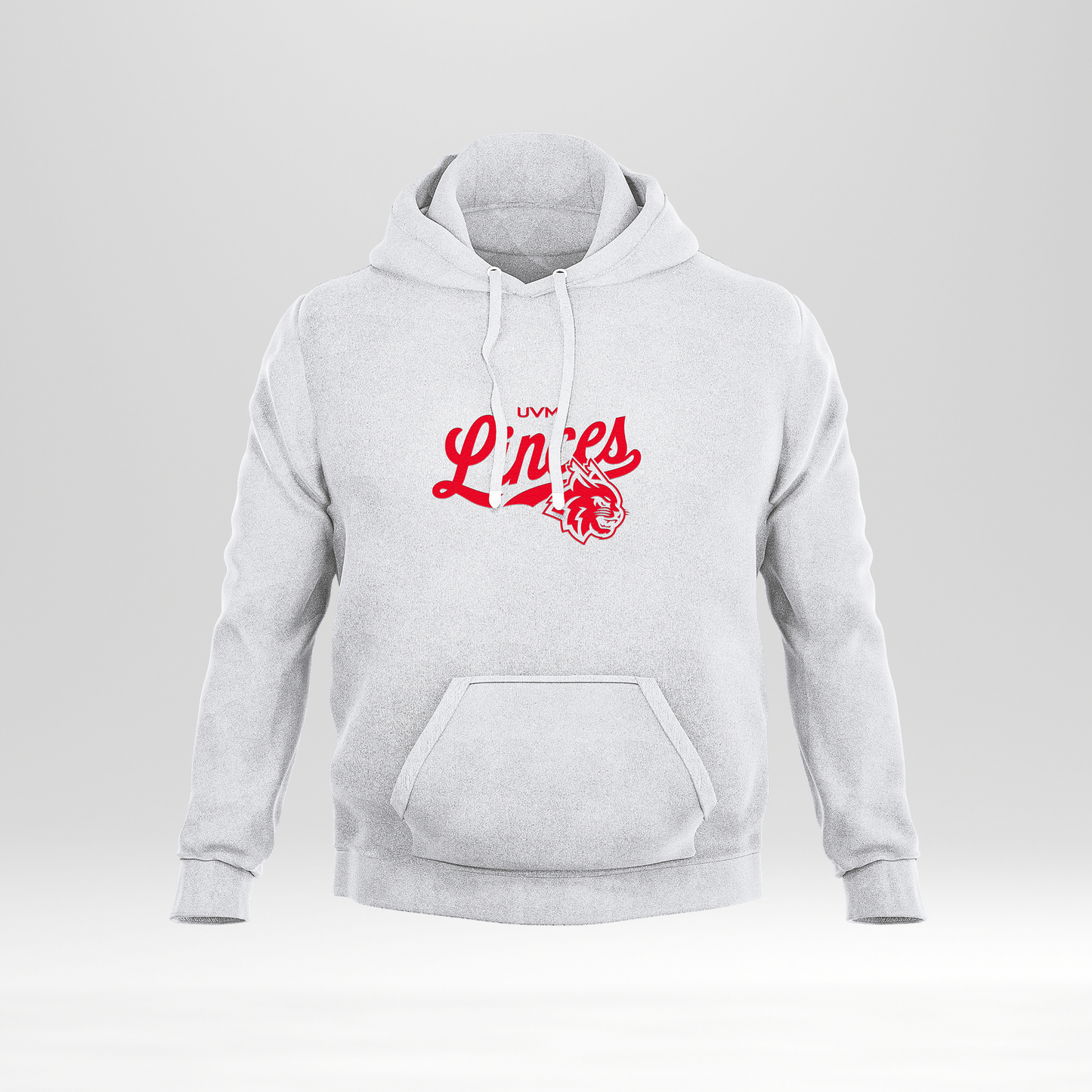 Sudadera blanca logo linces rojo