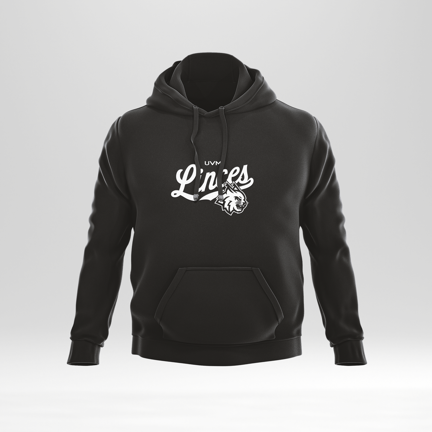 Sudadera negra logo linces uvm blanco