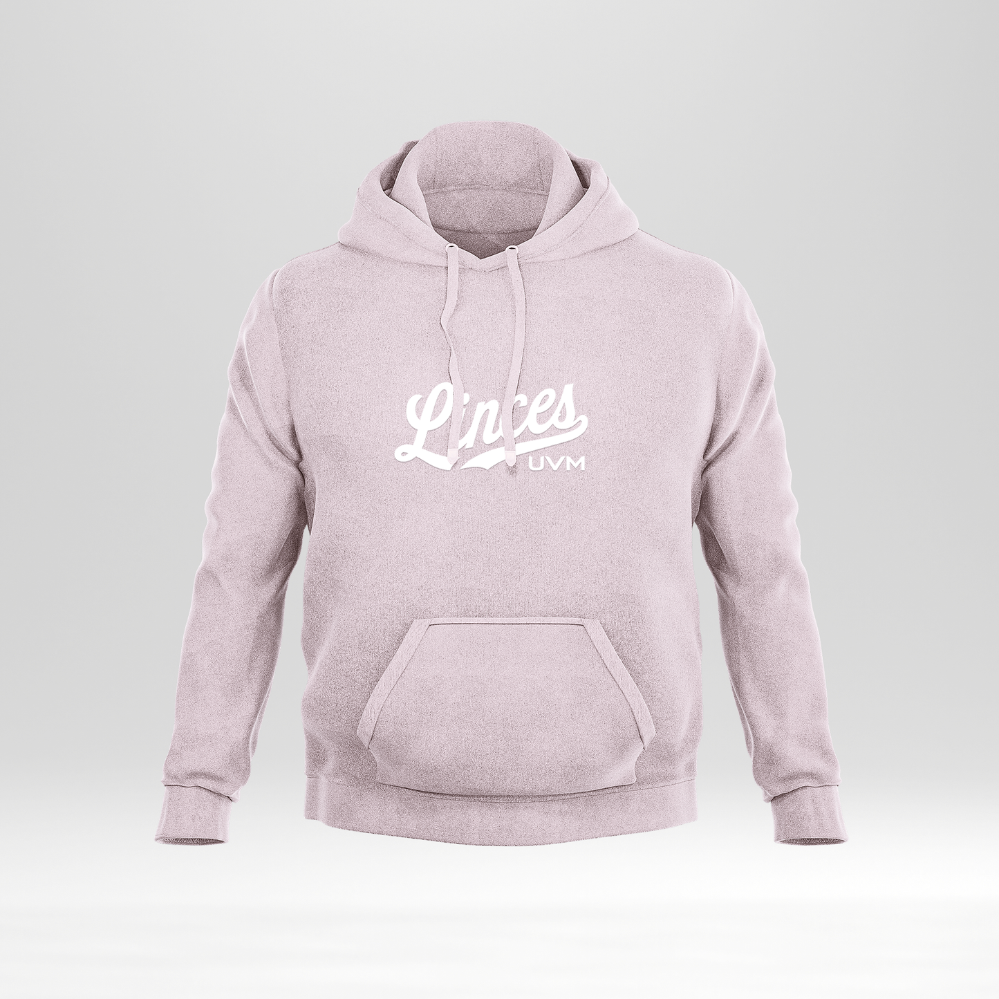 Sudadera rosa logo linces blanco