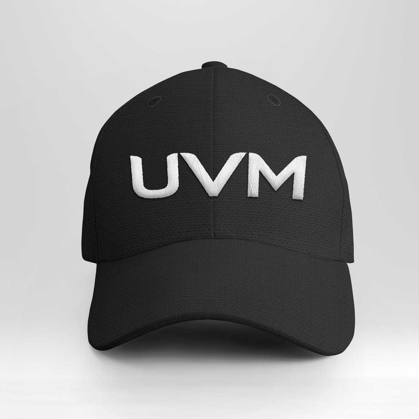 Gorra negra UVM blanco