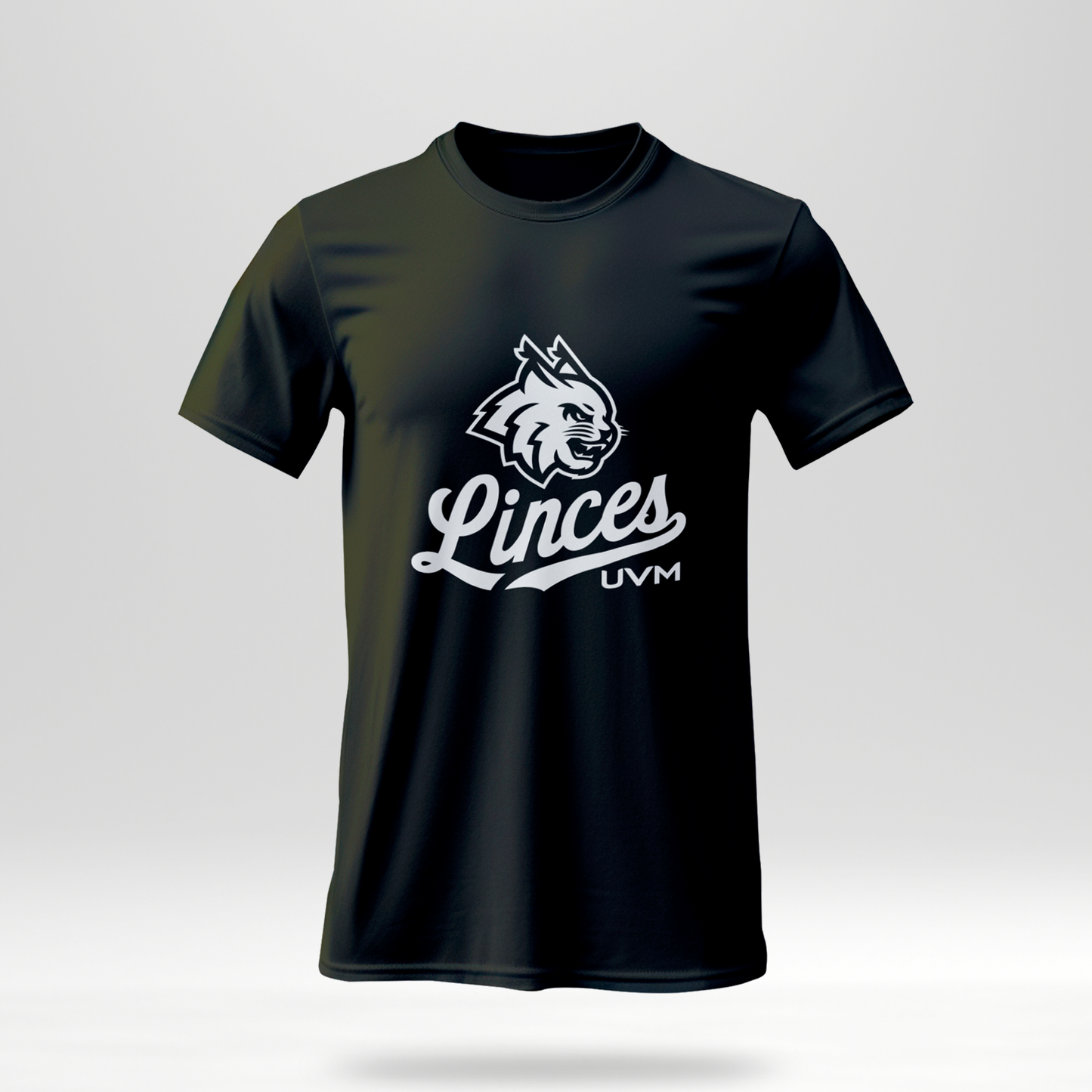 T-shirt negra con logo linces UVM