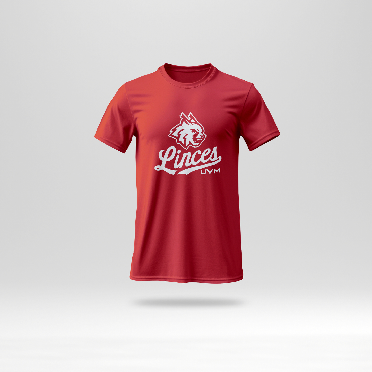 T-shirt roja con logo linces UVM