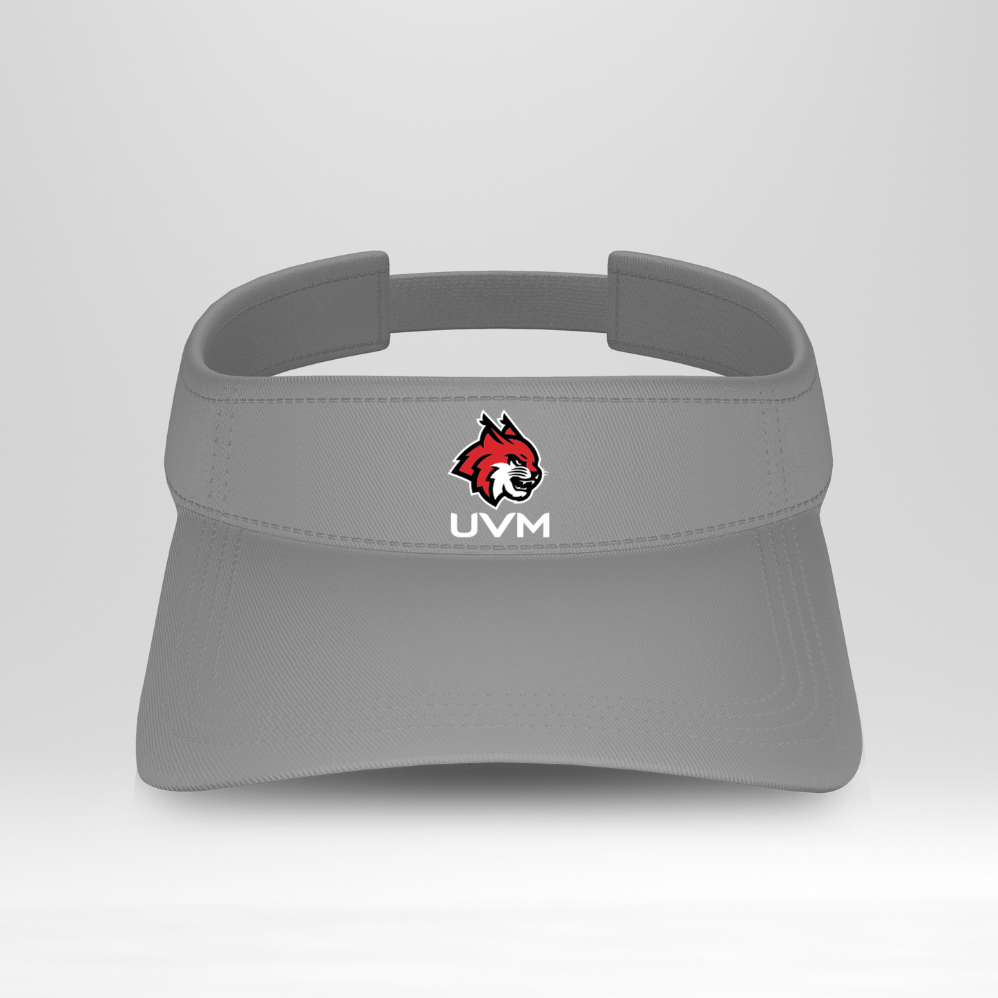 Visera gris logo linces UVM en rojo