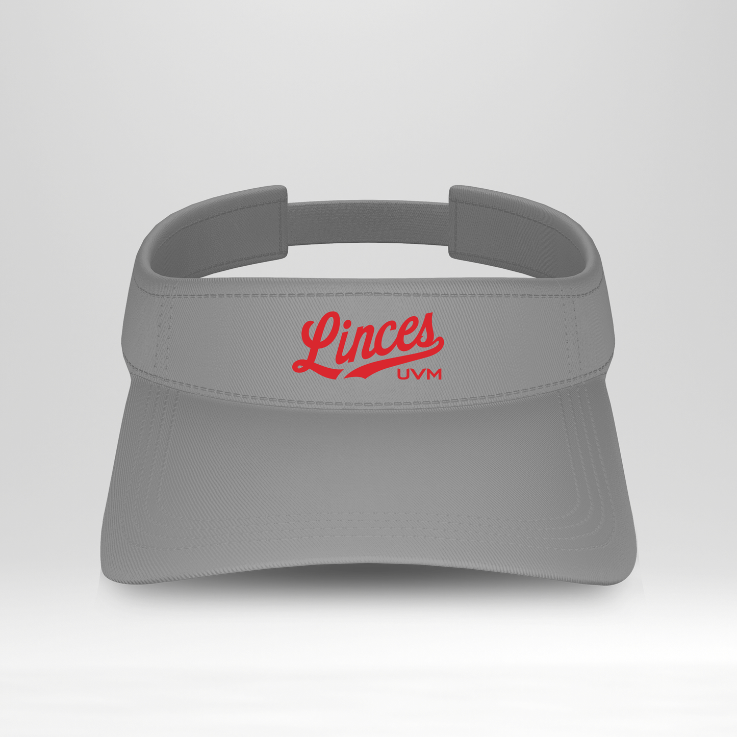 Visera gris linces UVM en rojo