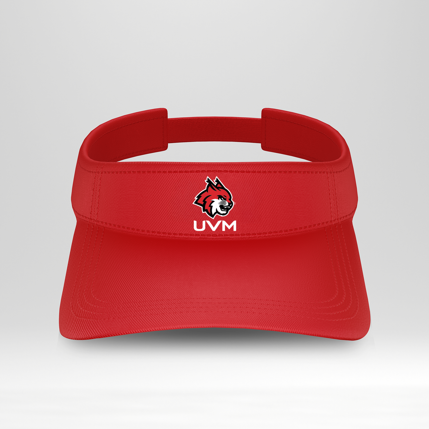 Visera roja con logo linces UVM blanco