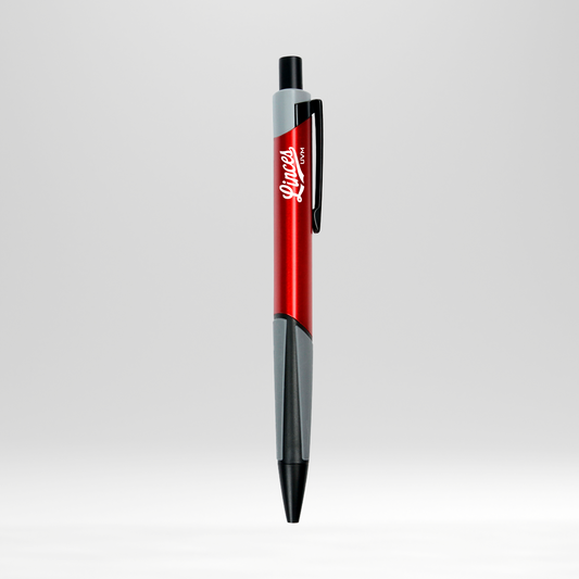 Bolígrafo rojo linces con detalle gris