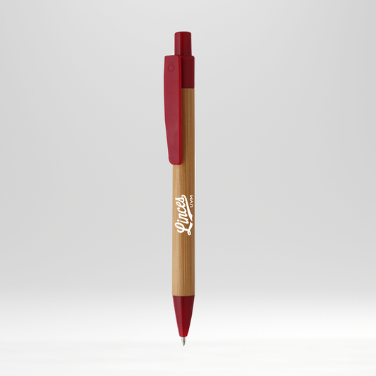 Bolígrafo rojo impresión madera linces