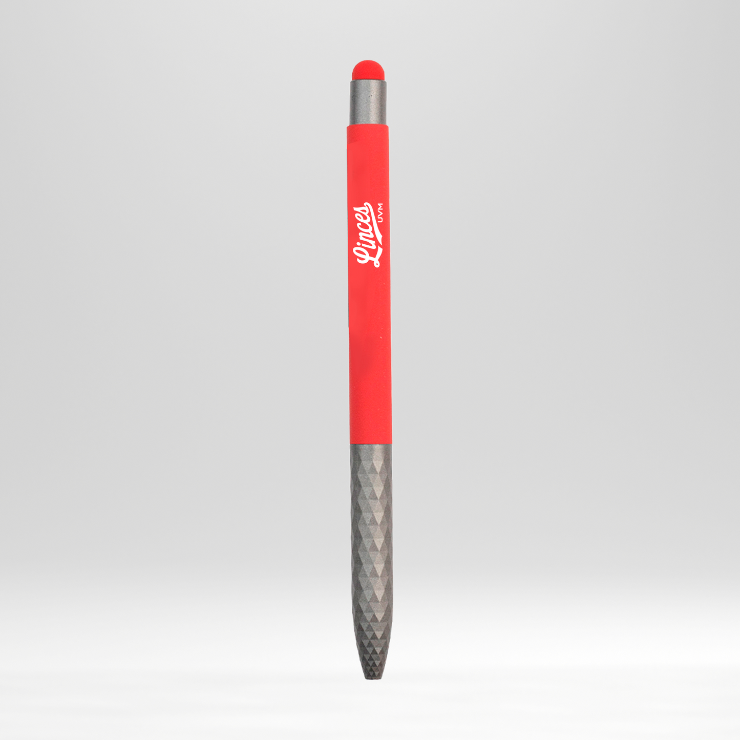 Bolígrafo rojo linces con acabado de metal
