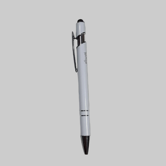 Bolígrafo blanco con touch linces