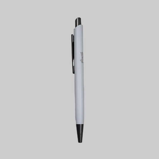 Bolígrafo blanco con gris linces