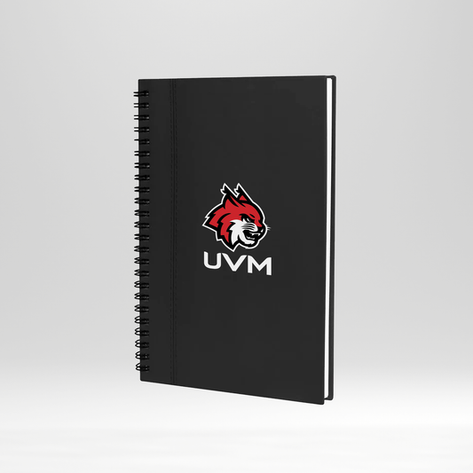 Libreta negra con engargolado UVM