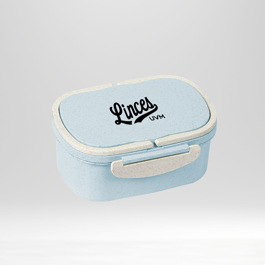 Contenedor azul con logo linces