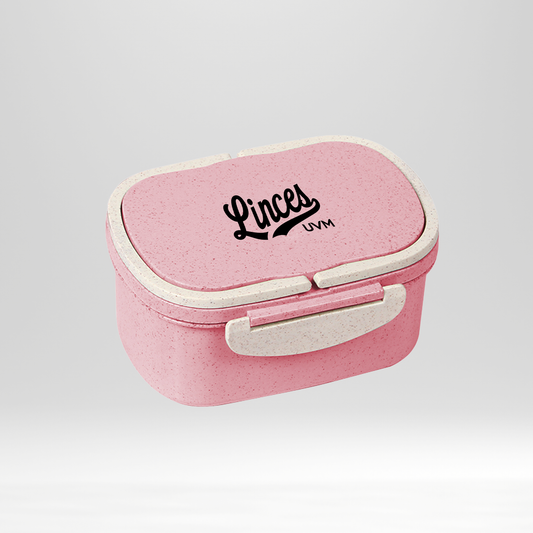 Contenedor rosa con logo linces
