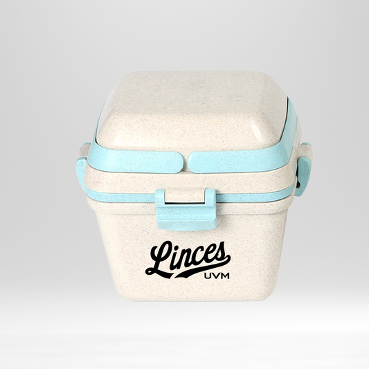 Contenedor doble azul con logo linces