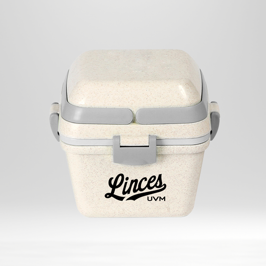 Contenedor doble gris con logo linces