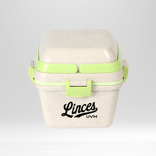 Contenedor doble verde con logo linces