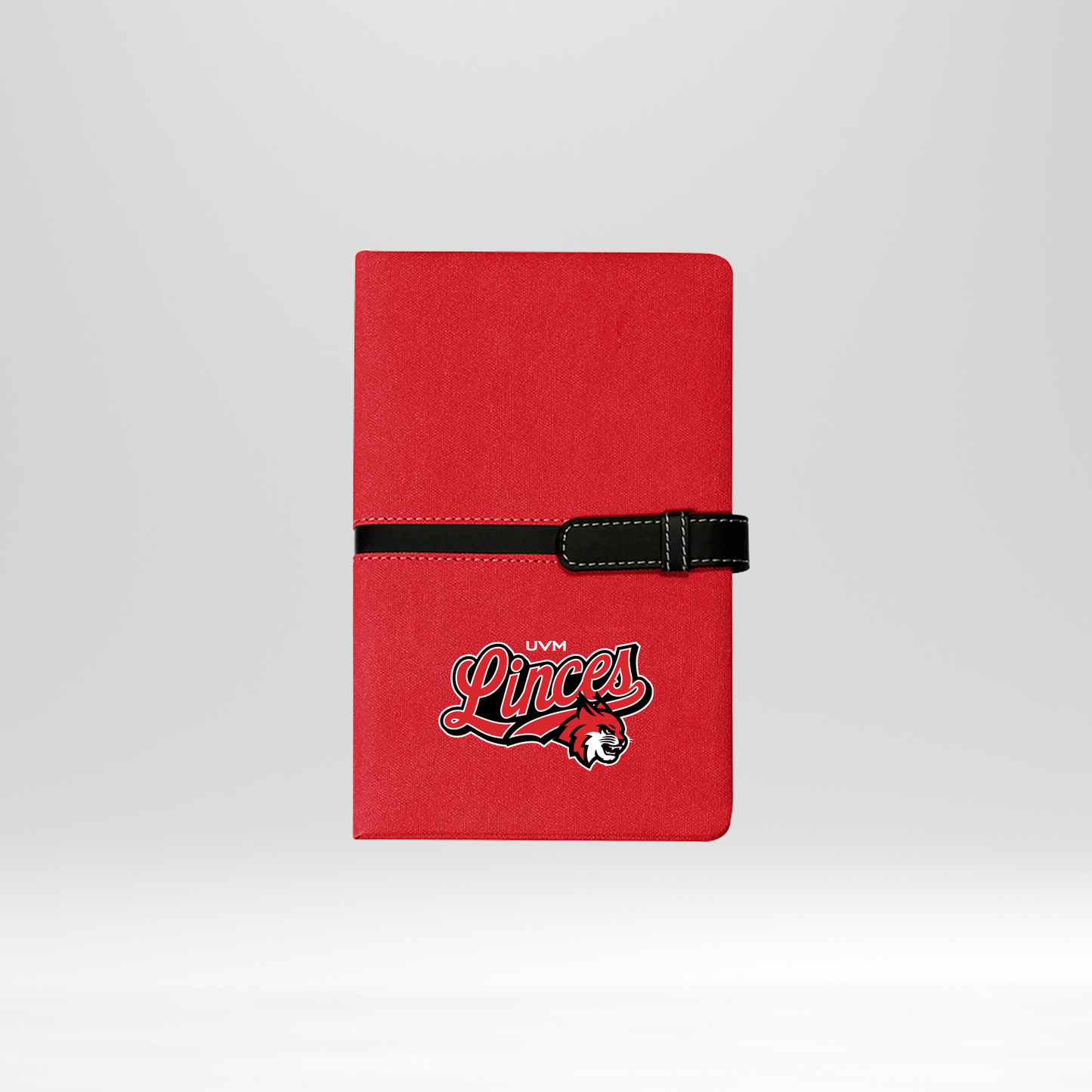 Libreta roja linces rojo cierre negro