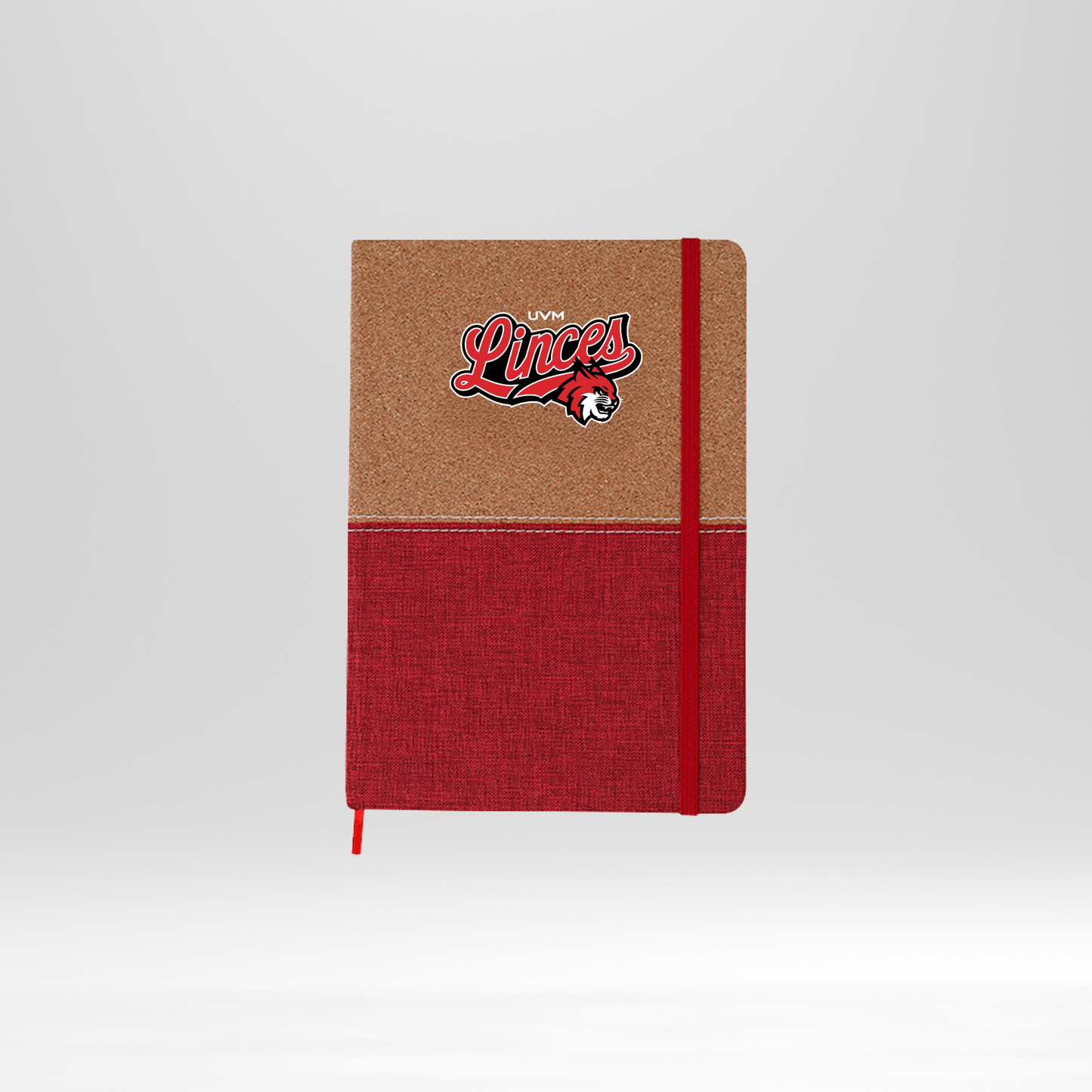 Libreta beige y rojo linces rojo
