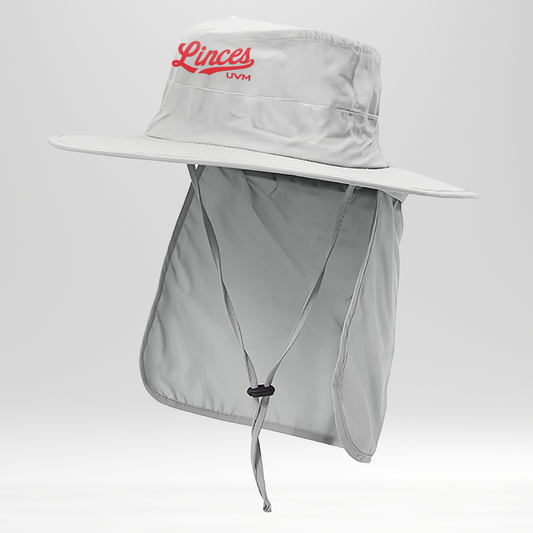 Gorro blanco linces UVM rojo