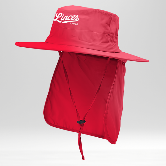 Gorro rojo logo linces UVM blanco