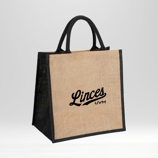 Bolsa crema y negra linces UVM