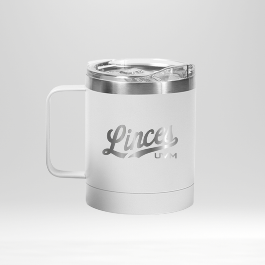 Taza blanca con logo linces